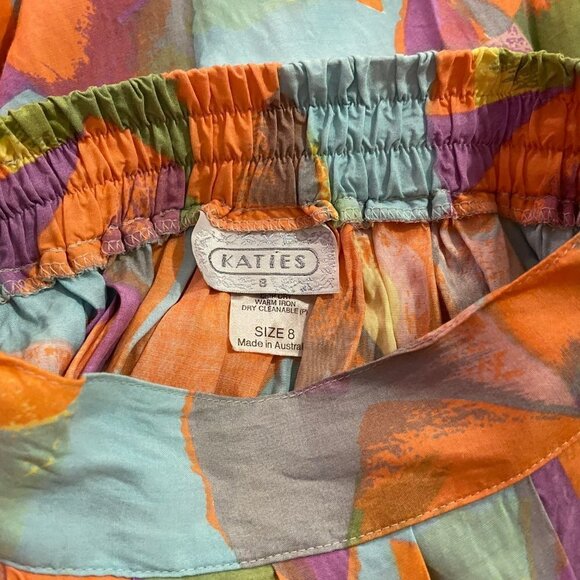 Katies Women's Colorful MIdi Skirt - Size 8 - Picture 3 of 3